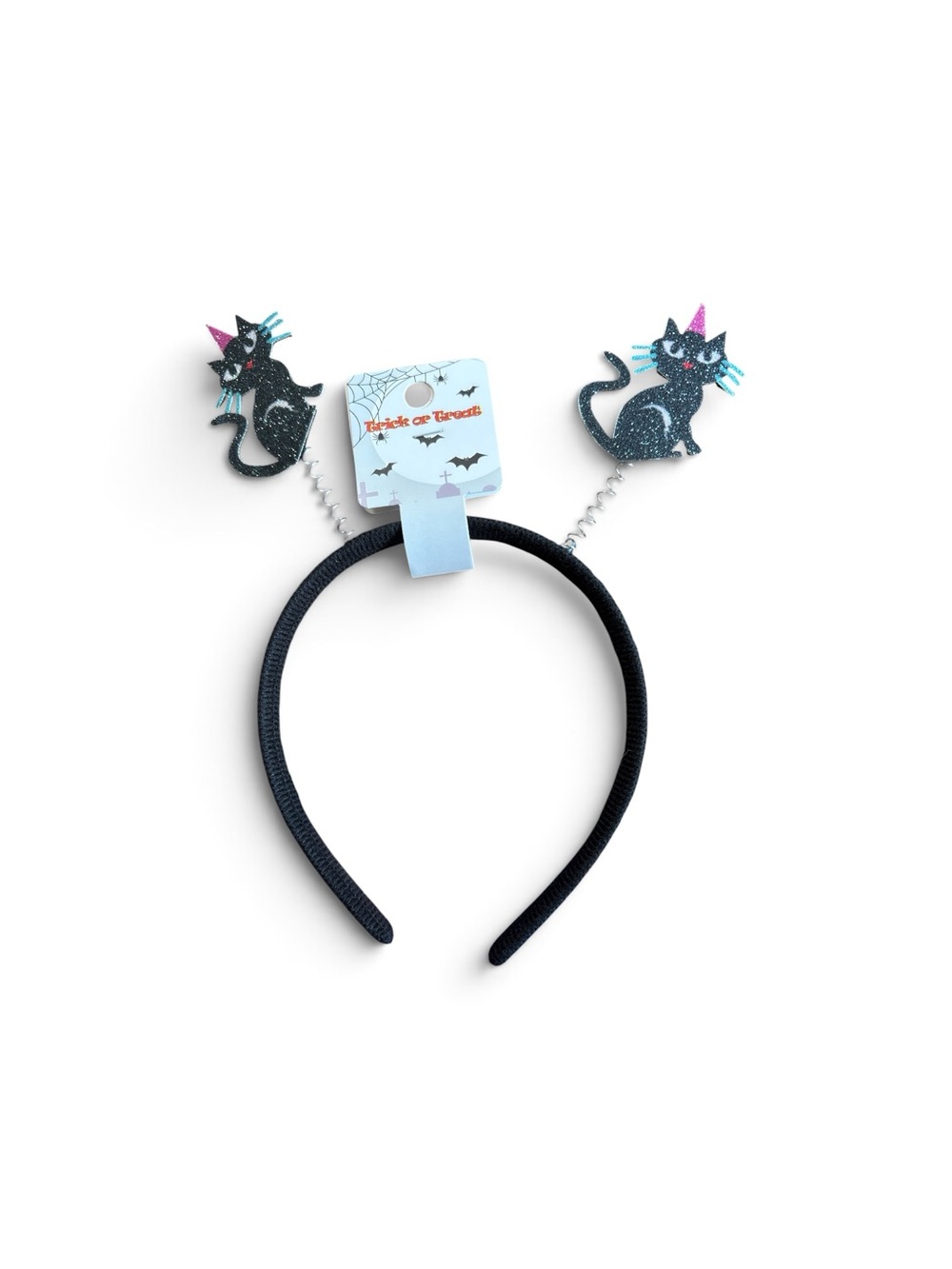 Black Glitter Cat Headband will fit kids and adults